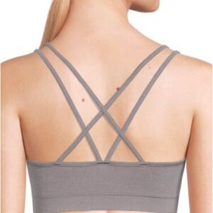 Vimmia criss cross back gray sports bra